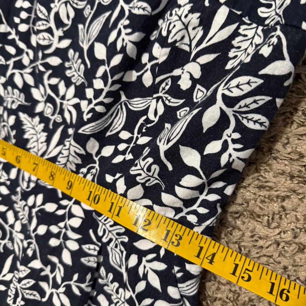 Ann Taylor Factory Black White Floral Print romper Size 2 Square Neck Sleeveless - Picture 6 of 7